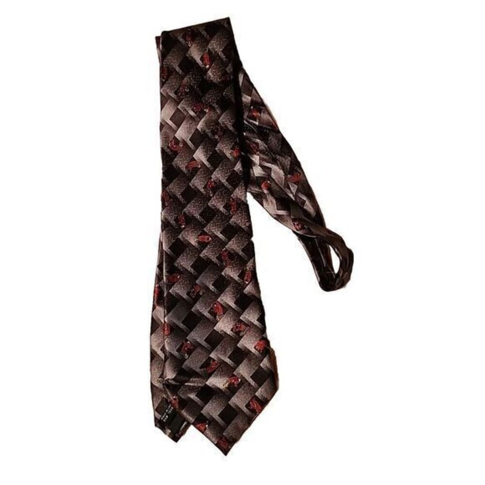 Scooby Doo Necktie 61"‎ x 4" 100% Silk Gray Silver Cartoon Network 2001